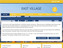 Tablet Screenshot of eastvillageaptskc.com
